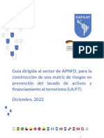 Guía para la construcción de Matriz de Riesgo para APNFD