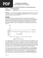 Linear Regression Analysis. Statistics 2 Notes