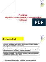 Uji Hipoitesis Analitik Vs Menggunakan Software