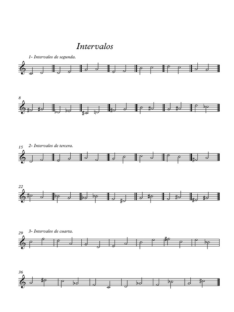 Intervalos Partitura Completa PDF