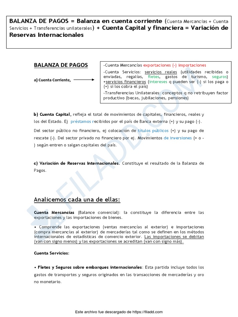 Guía de la Balanza de Pagos | PDF | Balance de pagos | Sector privado