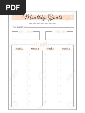 Monthly Goals
