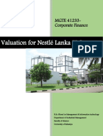 Valuation For Nestlé Lanka PLC