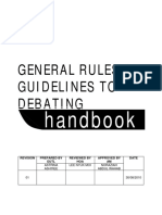 General Rules and Guidelines To Debating Handbook