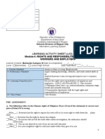 LAS Module 6 - Rights and Responsibilities of Workers and Employers