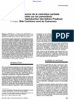 Influence de La Castration Partielle Et Totale Sur Les Paramètres de Reproduction Des Béliers Poulfouli de L'extrême Nord Du Cameroun