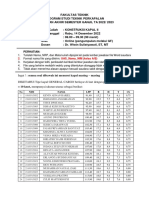 Soal Uas Konstruksi Kapal Ii