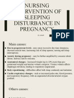 Minor Elements of Sleeping Disturbance in Pregnancy