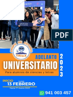 ADELANTO UNIVERSITARIO 25 Enero 2023 Ciencias y Letras