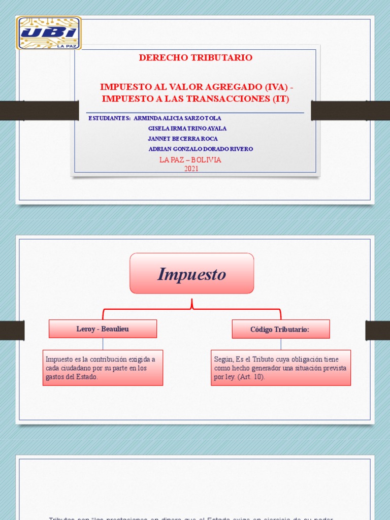 Exposicion IVA IT | PDF | Impuestos | Impuesto al valor agregado