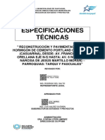 Especificaciones Tecnicas