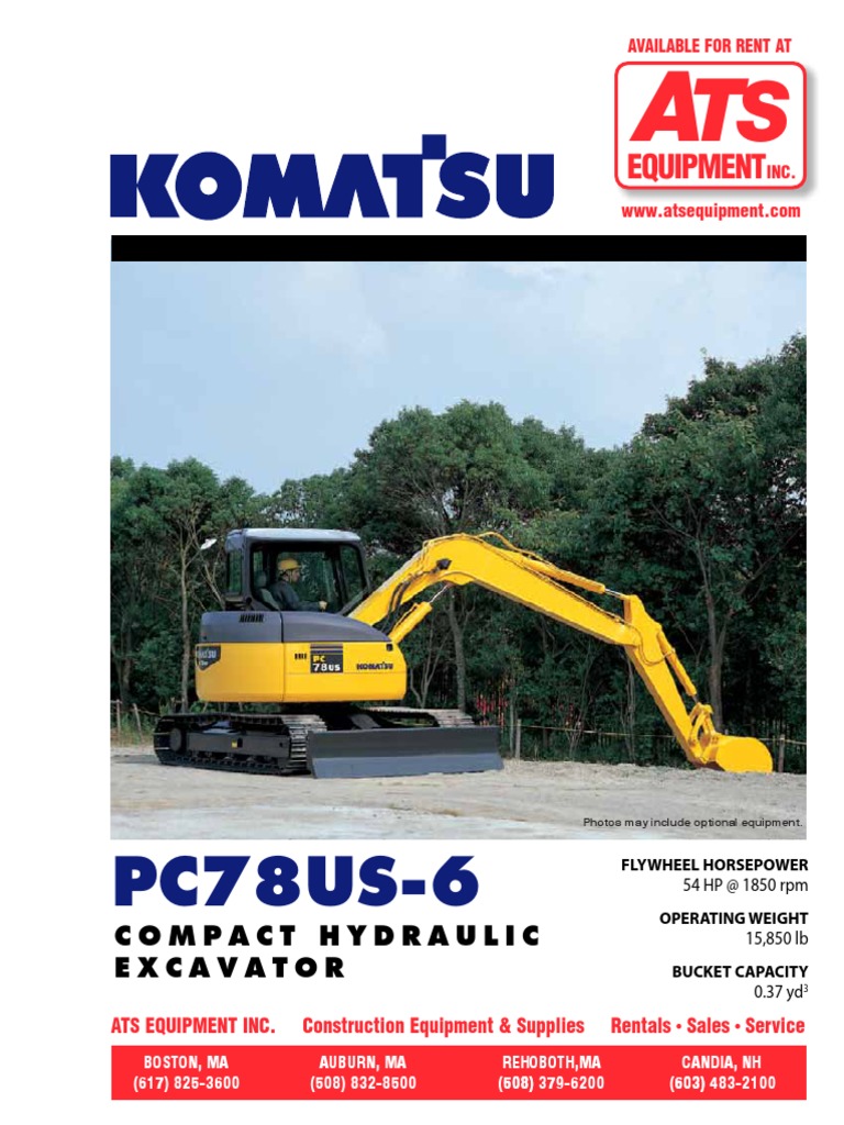 ATS - Komatsu PC78US-6 | PDF | Vehicles | Manufactured Goods