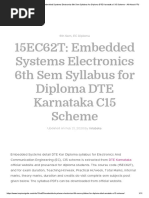 15EC62T - Embedded Systems Electronics 6th Sem Syllabus For Diploma DTE Karnataka C15 Scheme - All About VTU