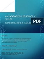 Managementul Relatiilor Cu Clientii - CRM