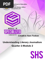 Understanding Literary Journalism | PDF | Creative Nonfiction | Mass Media