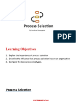 Lecture 6. Process Selection