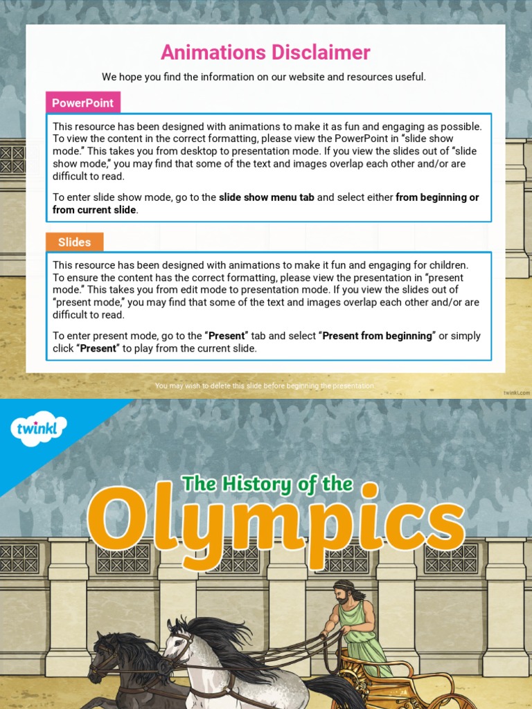 History of The Olympics PDF