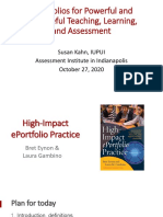 Eportfolios For Powerful and Purposeful Teaching, Learning, and Assessment