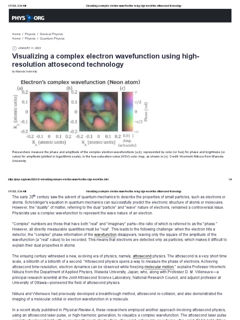 Visualizing Complex Electron Wavefunctions | PDF | Electron | Wave Function