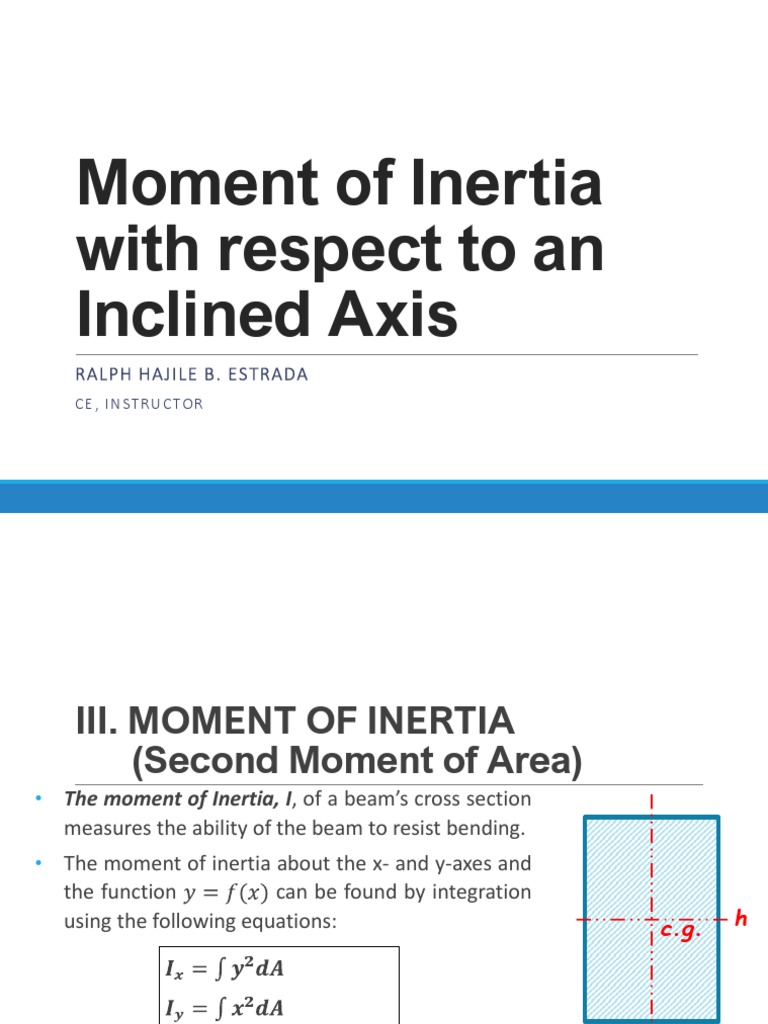 Area Moment of Inertia WRT An Inclined Axis 202204070730 PDF