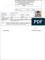 RPT Student Admit Card