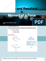 Forces and Resultant and Moment of A Force