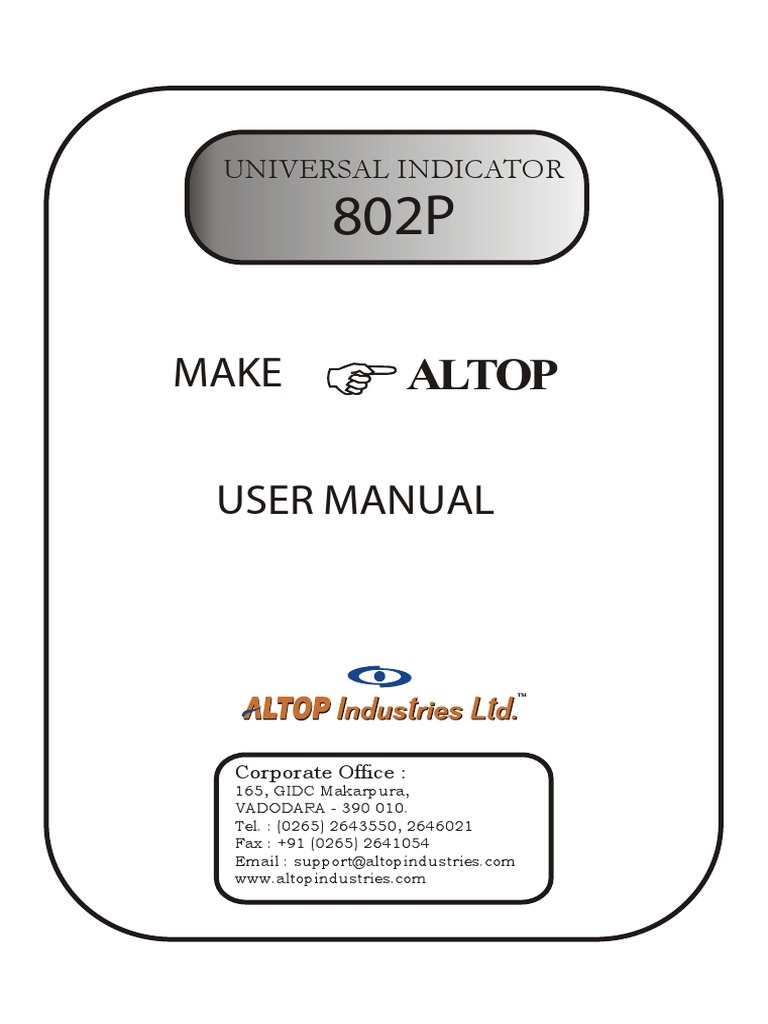 802P Universal Indicator Manual 350 | PDF | Parameter (Computer ...