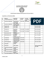 Sports Calendar 2022-23