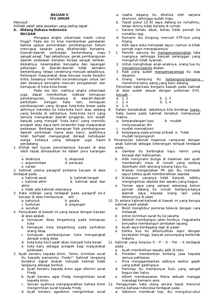 2 Soal Dan Jawaban Kemampuan Umum Cpns 1