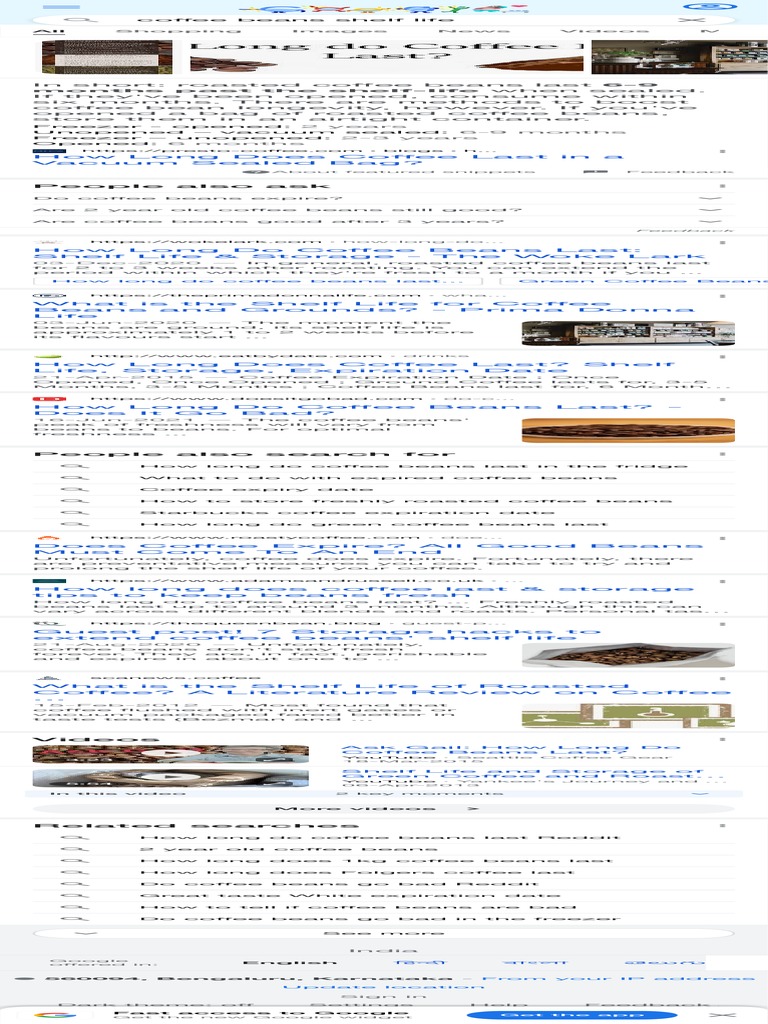 Coffee Beans Shelf Life Google Search PDF Coffee Shelf Life