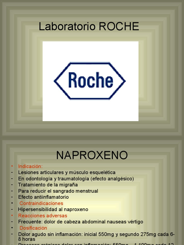 Medicamentos y dosificación Roche | PDF | Medicina CLINICA | Salud pública