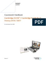 0470 Coursework Handbook (For Examination From 2020)
