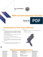 First Tyron Advisors Water and Sewer Expansion Overview For The City of Southport