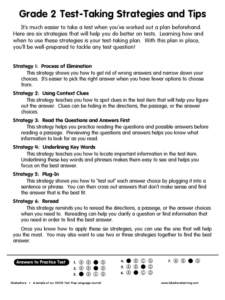 Grade 2 Lang Practice Test | PDF | Leisure