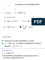 Distribución MCO estimadores