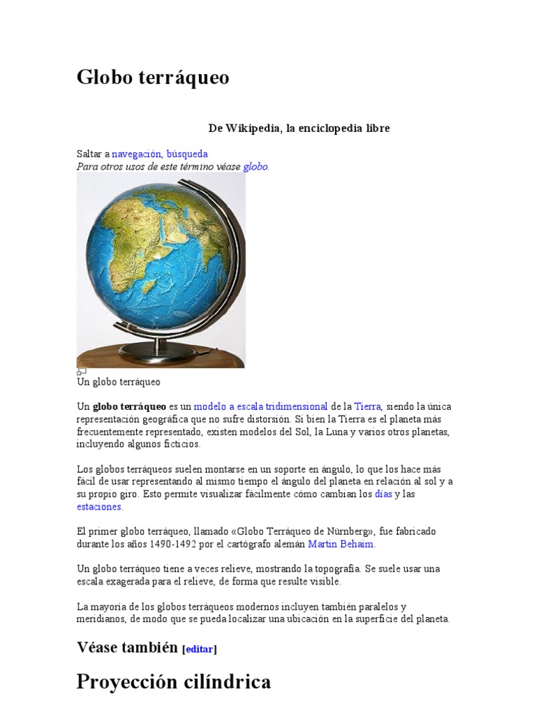 Globo terráqueo | Mapa | Cartografía