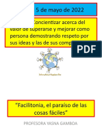 FACILITONIA EL PARAÍSO DE LAS COSAS FÁCILES Jueves 5 de Mayo de 2022