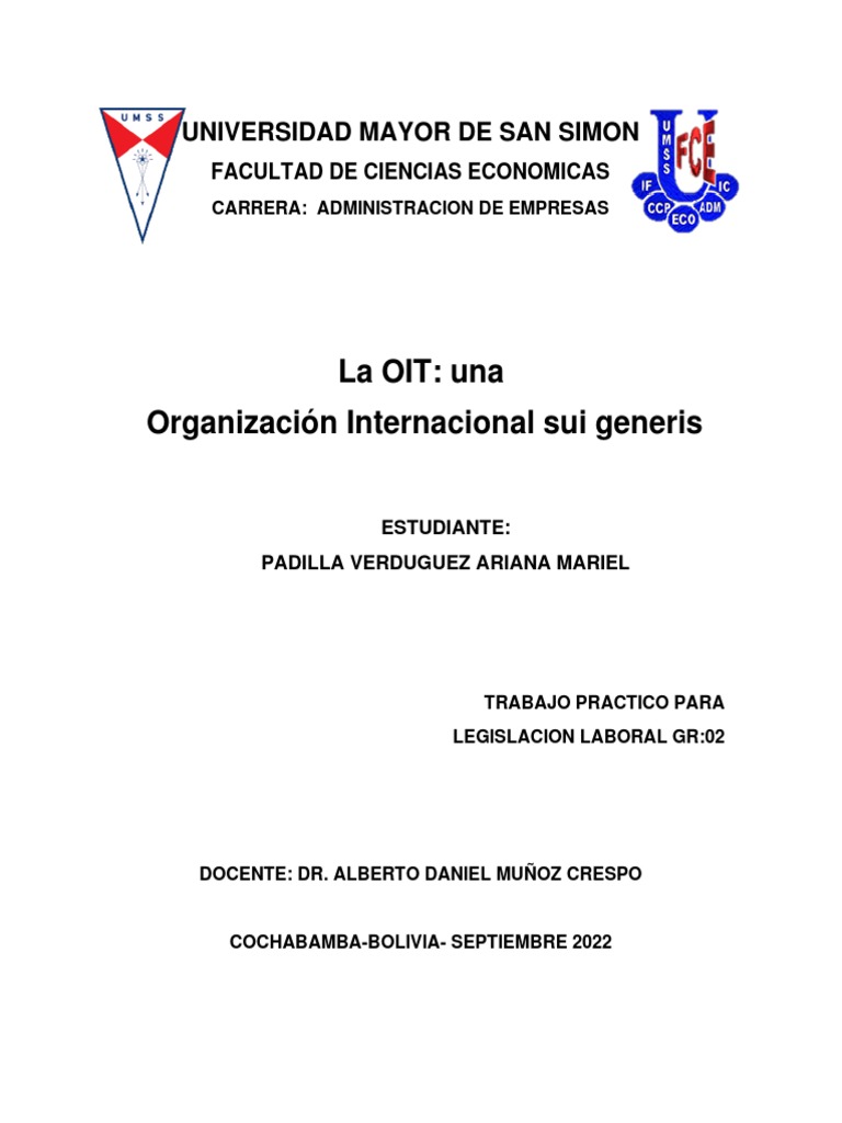 La OIT: Organización Internacional del Trabajo | PDF