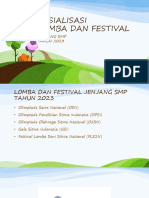 Sosialisasi Lomba Dan Festival 2023