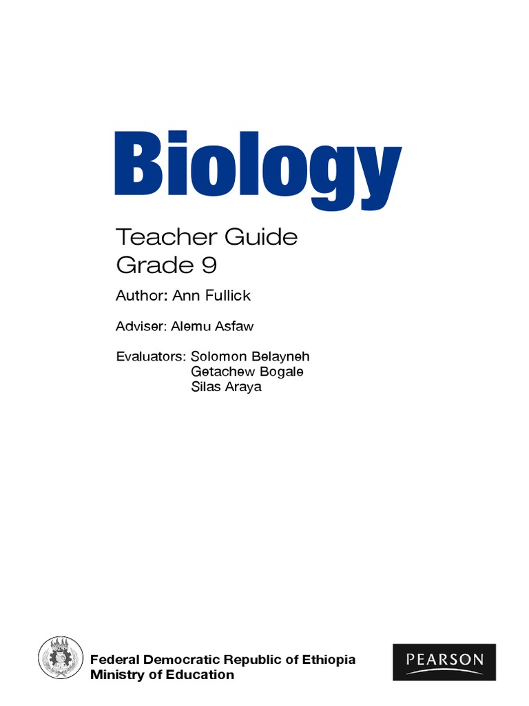 Biology Teachers Guide Grade 9 grade12books PDF Educational