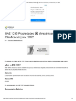 SAE 1035 Propiedades (Mecánicas, Químicas y Clasificación) Rev. 2022