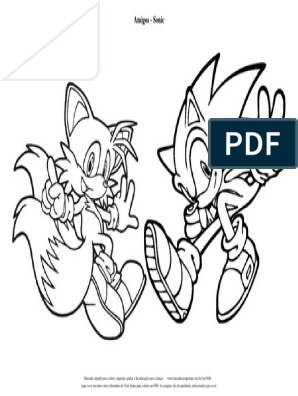 Tails Sonic para Colorir Amigos