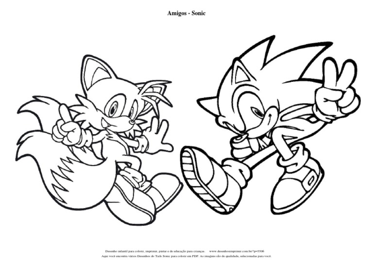 Desenhos para colorir Sonic