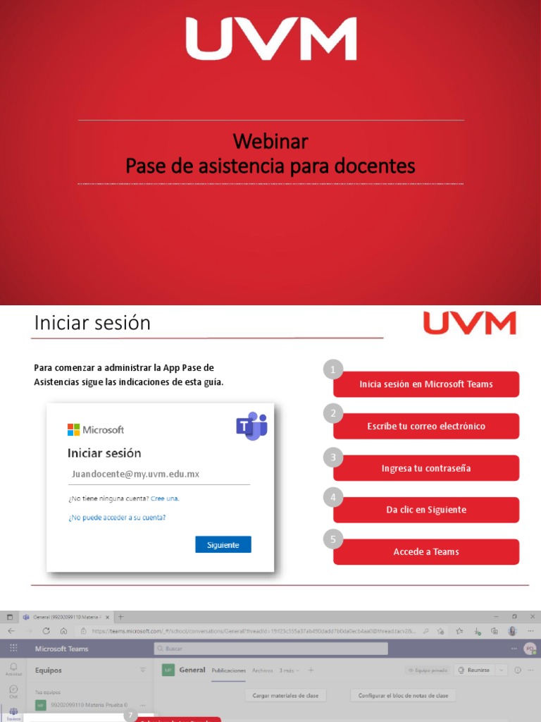 Guía rápida UVM Docentes | PDF | Software | Informática