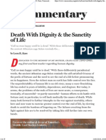Death With Dignity. Leon R. Kass