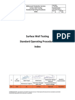 SOP - 01 - Surface Well Testing SOP Index - Rev11