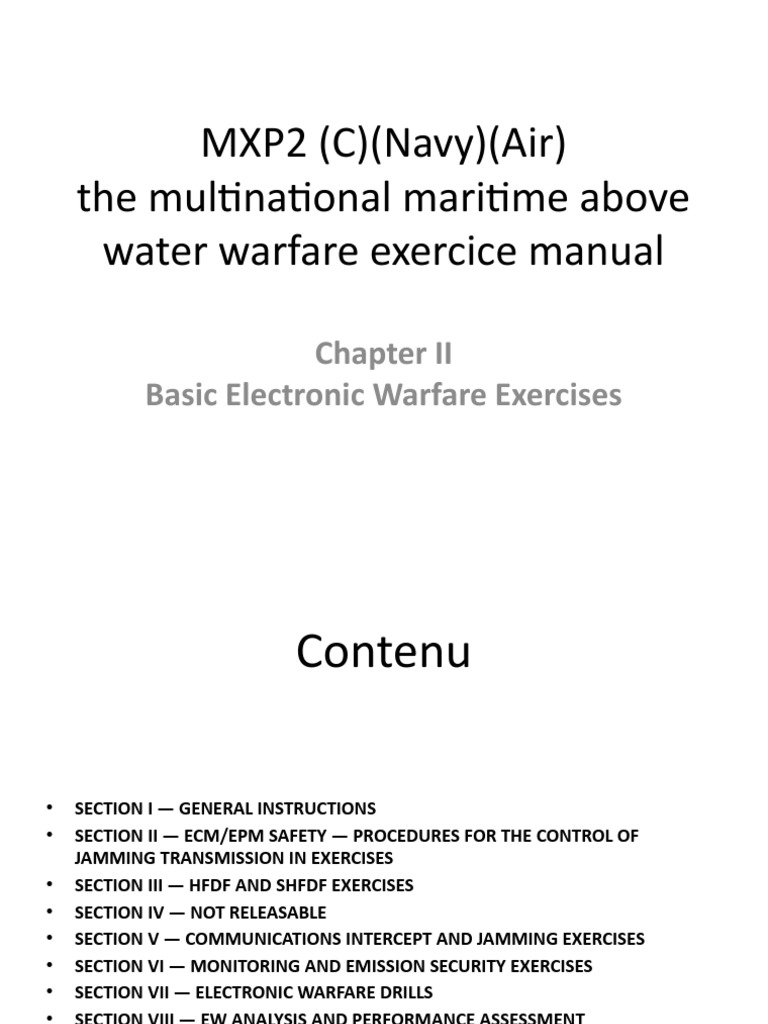 MXP2 Above Water Warfare Manual | PDF | Electronic Warfare ...