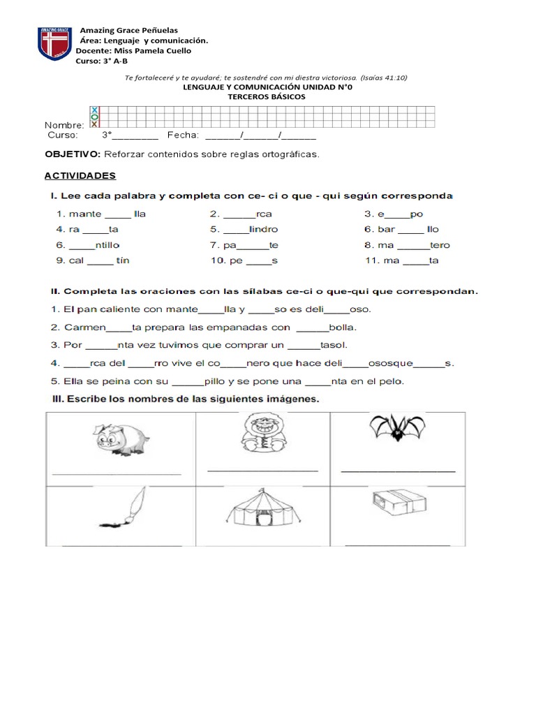 Guía Lenguaje 3° U°0 | PDF | Artes del Lenguaje y Comunicación
