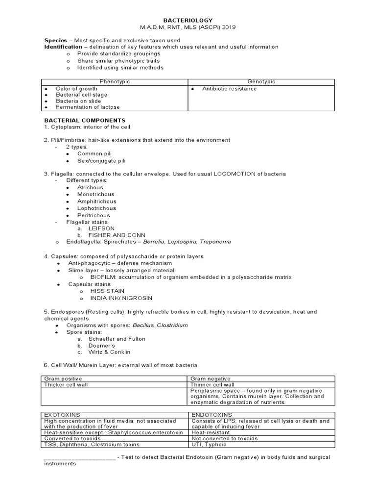 Bacteriology Reviewer Legend Retype PDF Polymerase Chain Reaction
