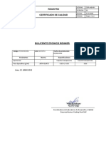 Diluyente Epoxico Renner Certificado de Calidad W LT 2206051 - Sergear